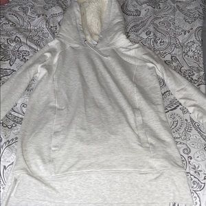 grey hoodie/ sweater